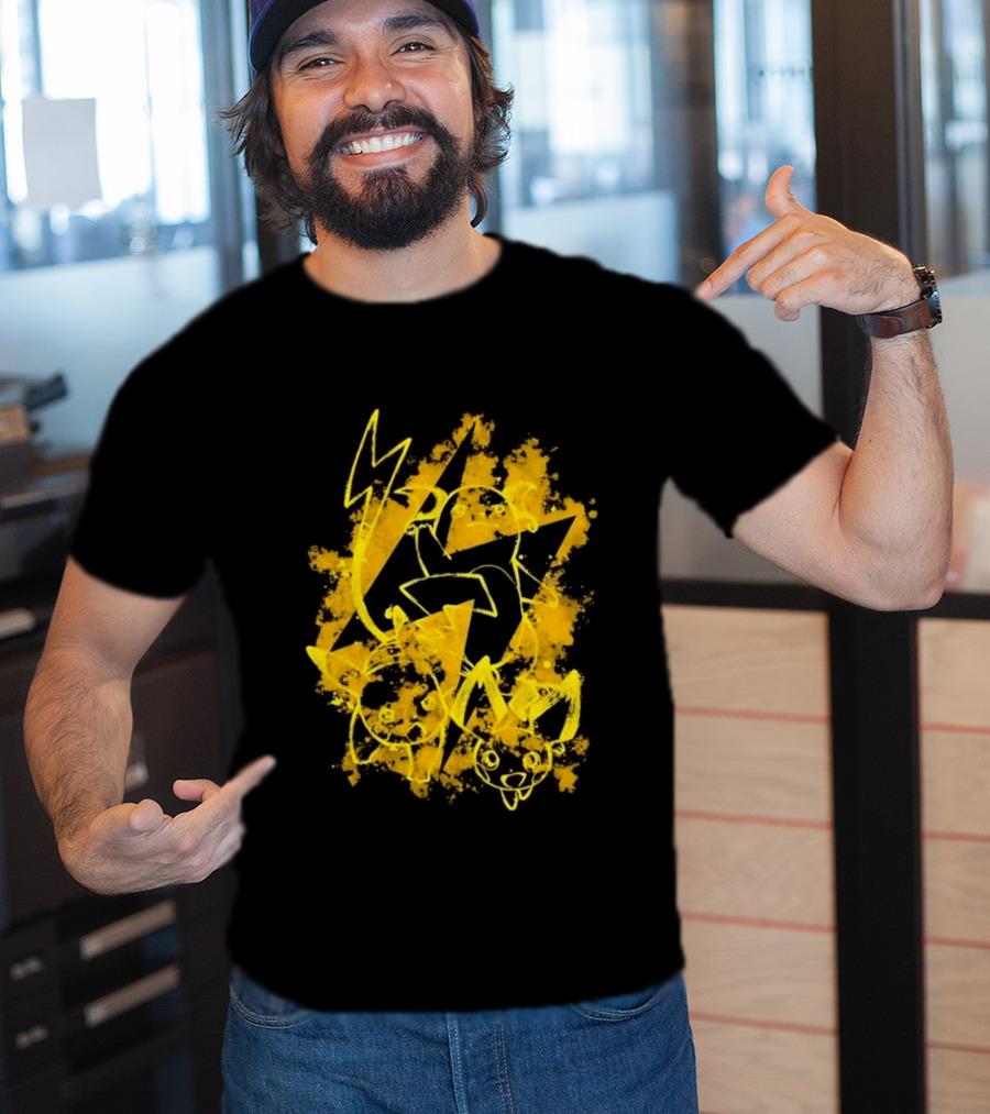 Pikachu Raichu Pichu Electric Evolution Pokemon Splash T-Shirt