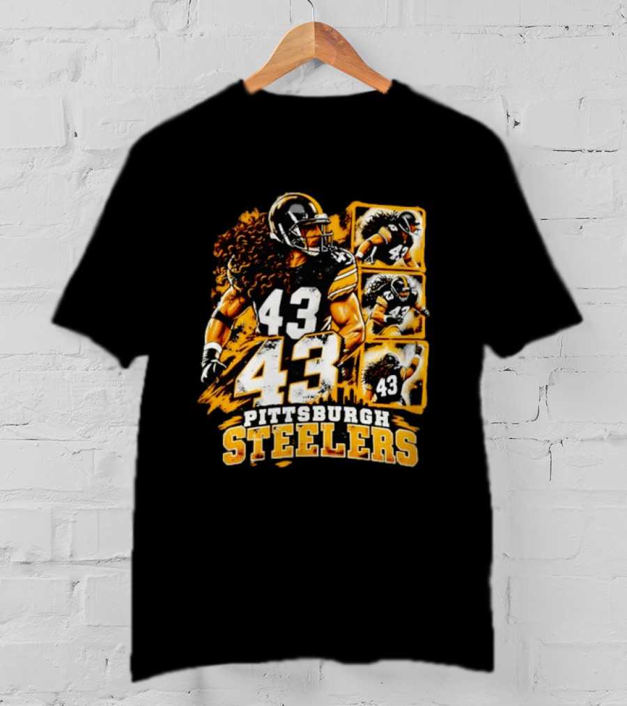 Troy Polamalu 43 Pittsburgh Steelers Football Legend T-Shirt