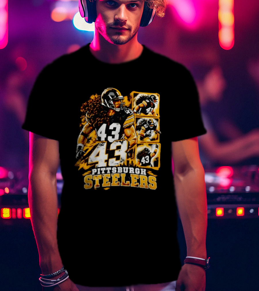 Troy Polamalu 43 Pittsburgh Steelers Football Legend T-Shirt