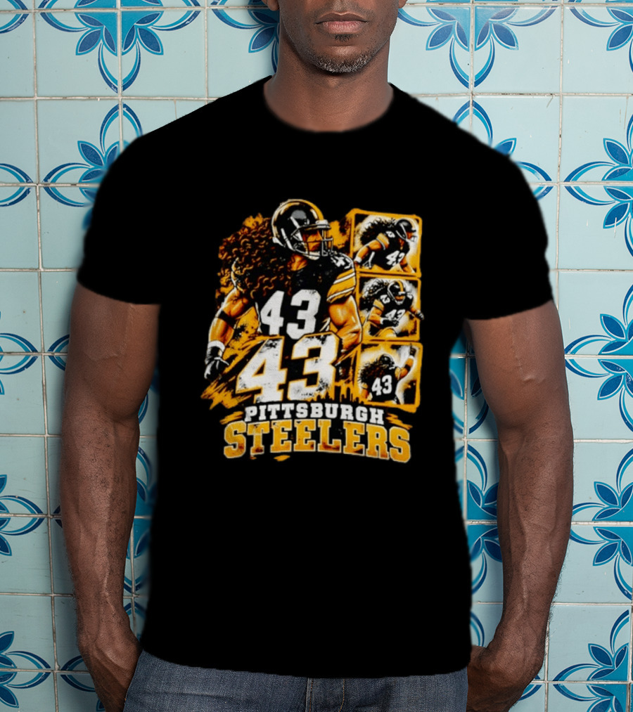 Troy Polamalu 43 Pittsburgh Steelers Football Legend T-Shirt