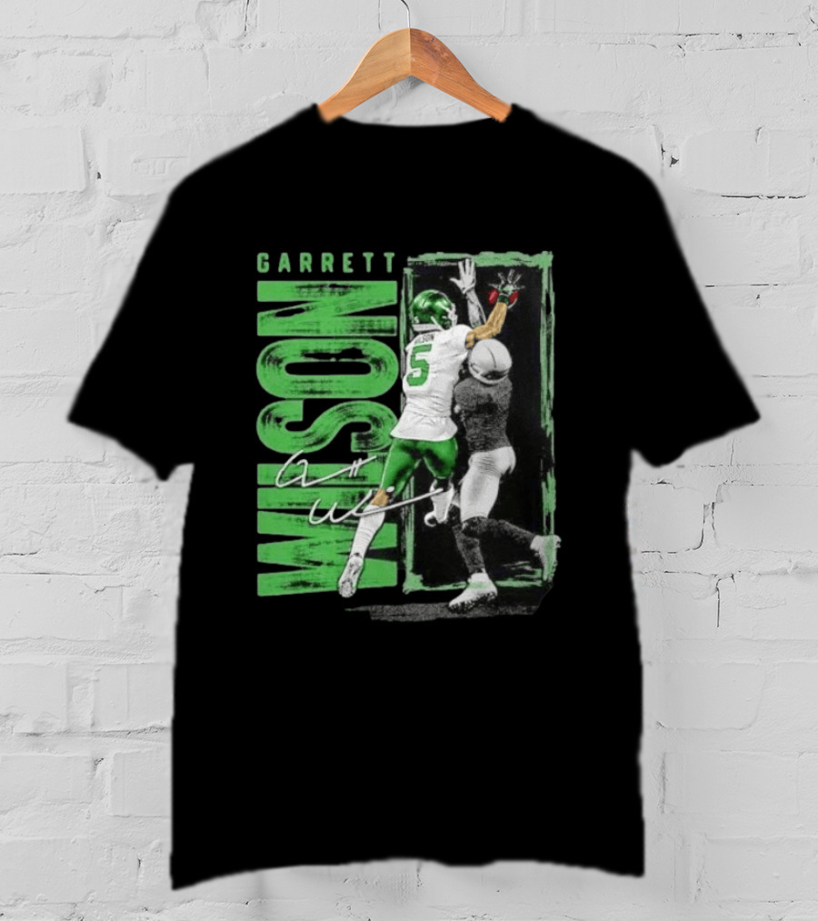 Garrett Wilson New York Jets Football Duo 5 Autograph Wilson Player Image T-Shirt