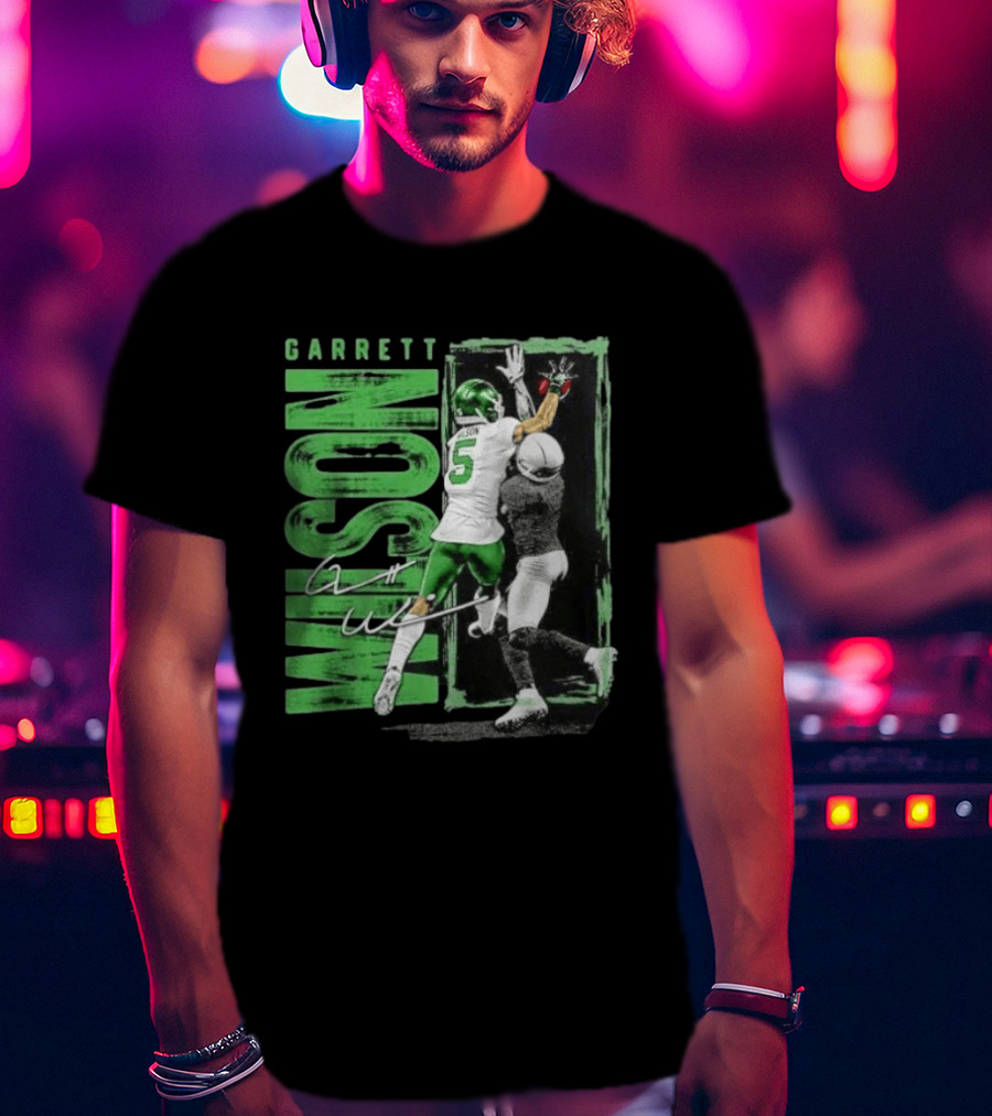 Garrett Wilson New York Jets Football Duo 5 Autograph Wilson Player Image T-Shirt