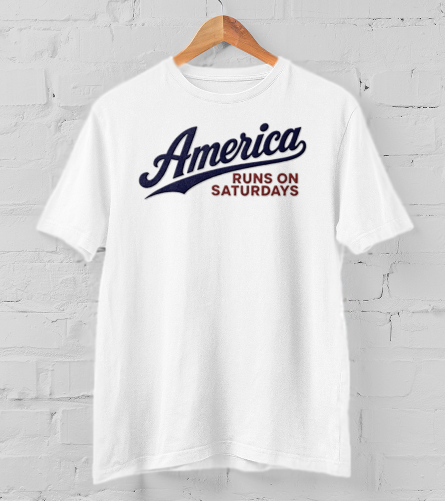 America Runs On Saturdays College Football T-Shirt