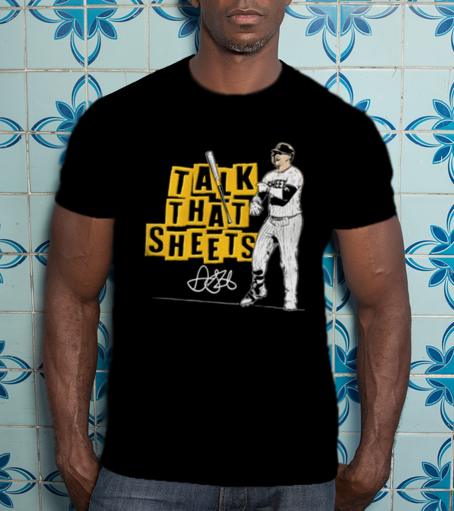 San Diego Padres Fernando Tatis Jr Talk That Sheets Baseball Player Batting Pose 23 T-Shirt