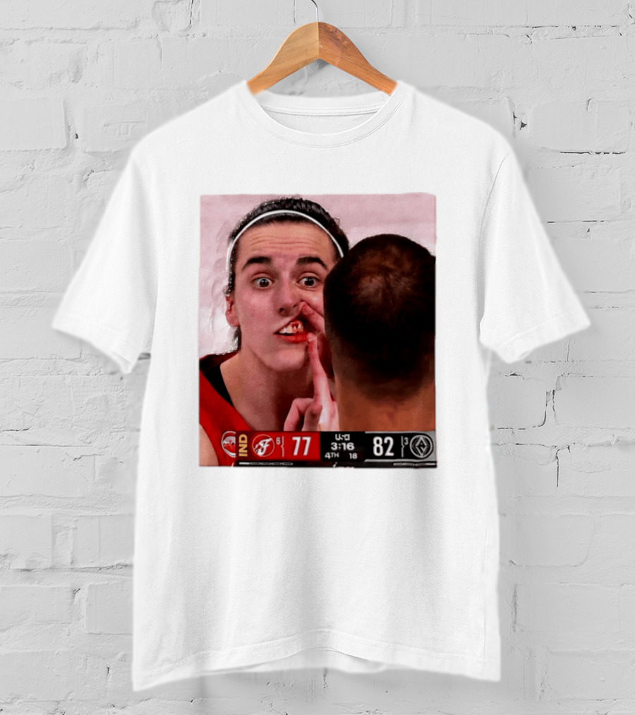 Caitlin Clark Injured Mouth Indiana Basketball Game Score 77 82 Fourth Quarter T-Shirt