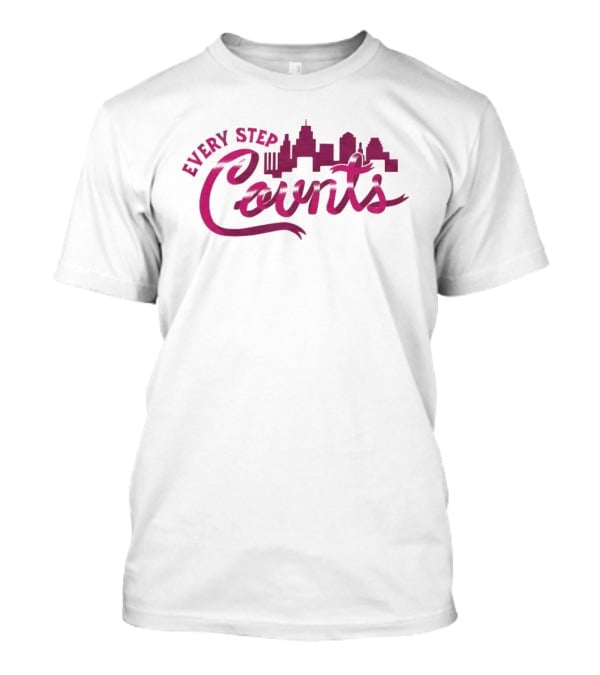 Every Step Counts City Skyline Motivational T-Shirt