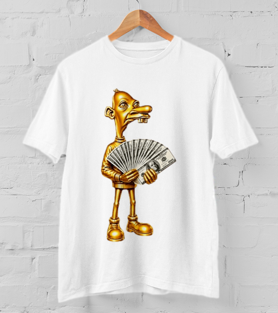 Greg Heffley Gold Money Meme With Cash Stack T-Shirt