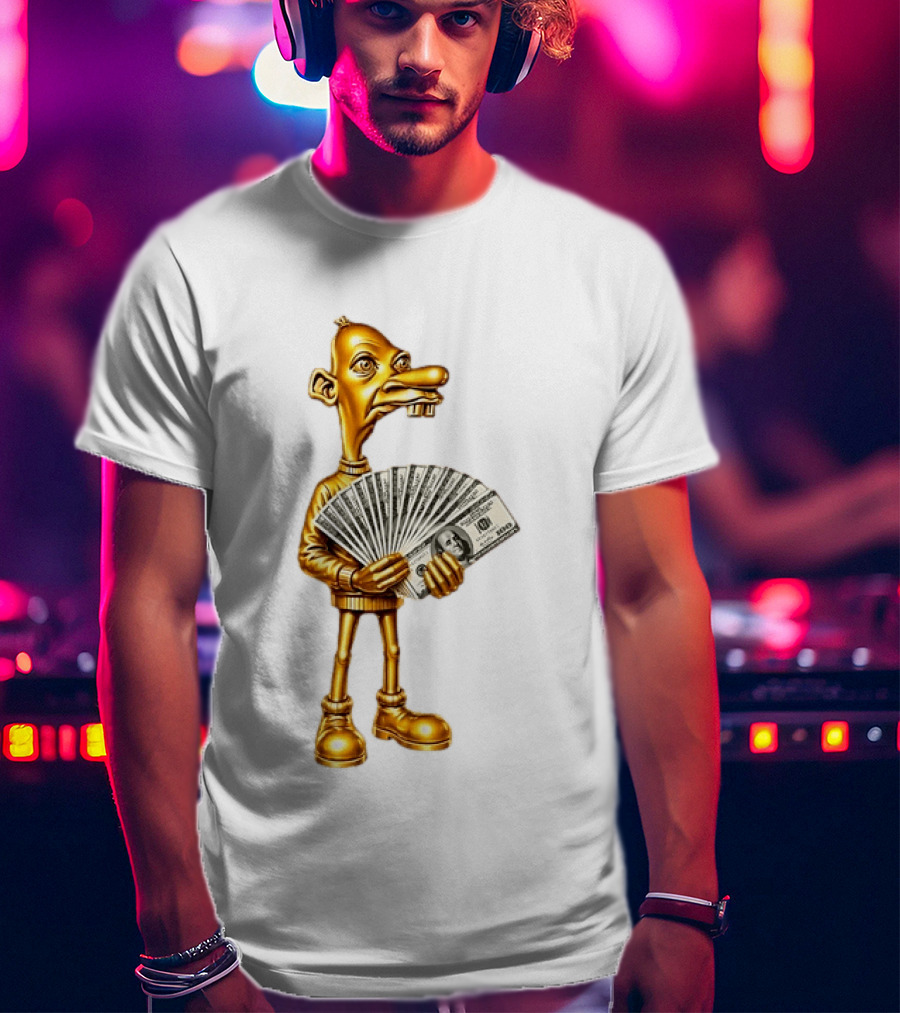 Greg Heffley Gold Money Meme With Cash Stack T-Shirt