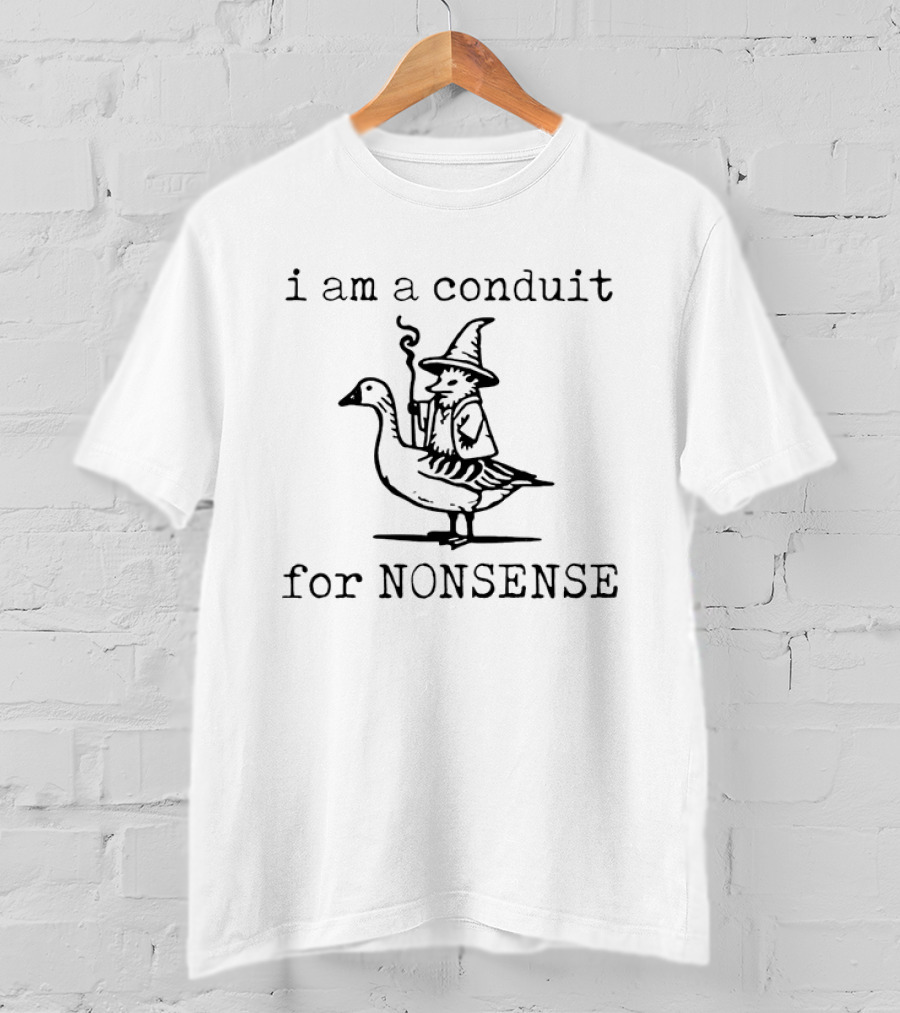 I Am A Conduit For Nonsense Wizard Goose T-Shirt