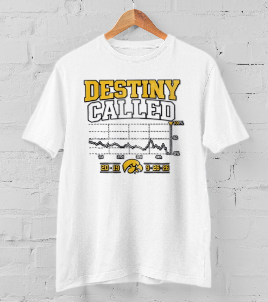 Destiny Called Iowa Hawkeyes Xavier Williams Performance Graph 2019 9 26 26 T-Shirt