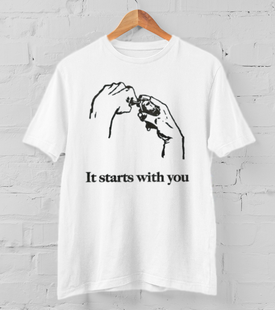 It Starts With You Grenade Activism Social Change Hands T-Shirt