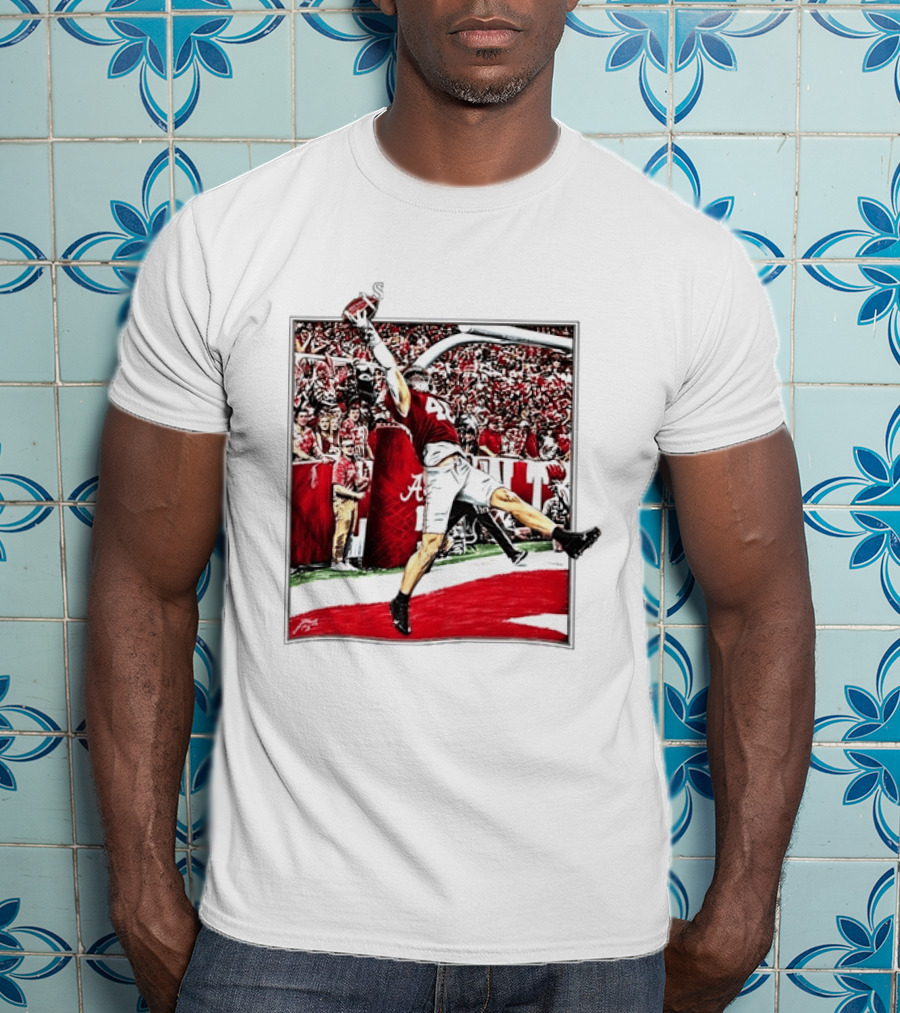 Josh Jacobs Alabama Football Touchdown Celebration T-Shirt