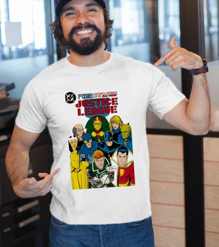 Justice League 1st Issue A Return To Greatness DC Comics Icons Bold Cover T-Shirt