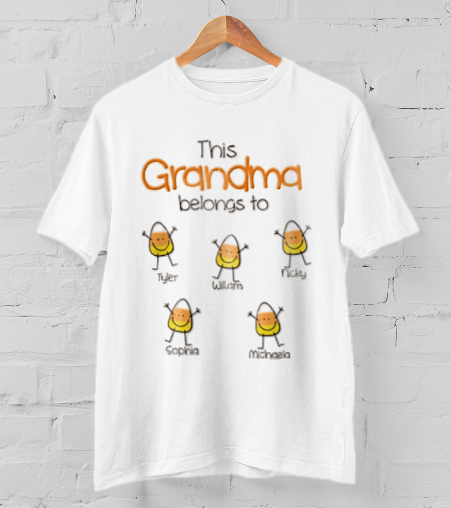 Grandma Belongs To Tyler William Nicky Sophia Michaela T-Shirt