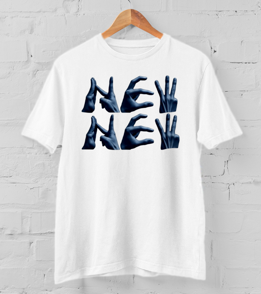 New Hand Sign Finger Spelling Gestures Modern NEVERVOKE T-Shirt