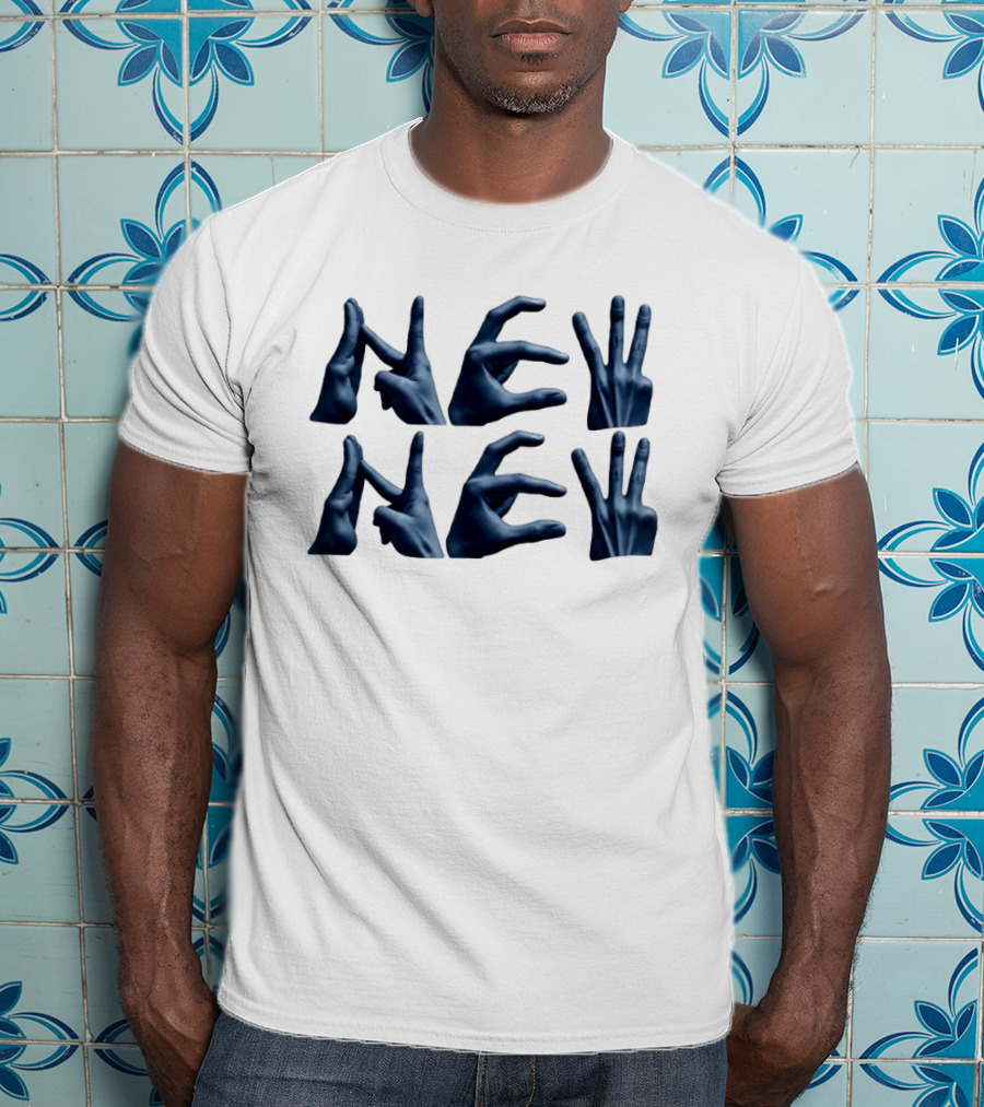 New Hand Sign Finger Spelling Gestures Modern NEVERVOKE T-Shirt
