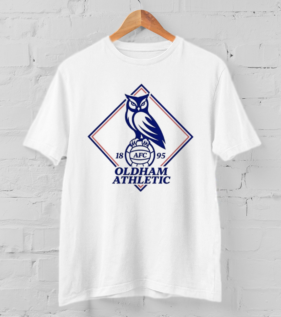 Oldham Athletic AFC 1895 Owl Emblem Football Club T-Shirt