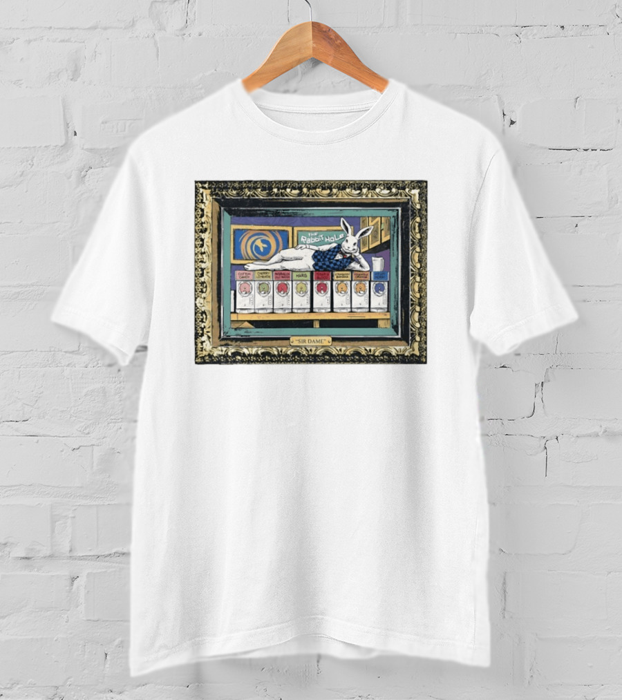 The Rabbit Hole Sir Dame Slushie Machine Rabbit Cotton Candy Cherry Smacker Grapesicles Mars Blueberry Bonanza Strawberry Orange Sir Dame T-Shirt