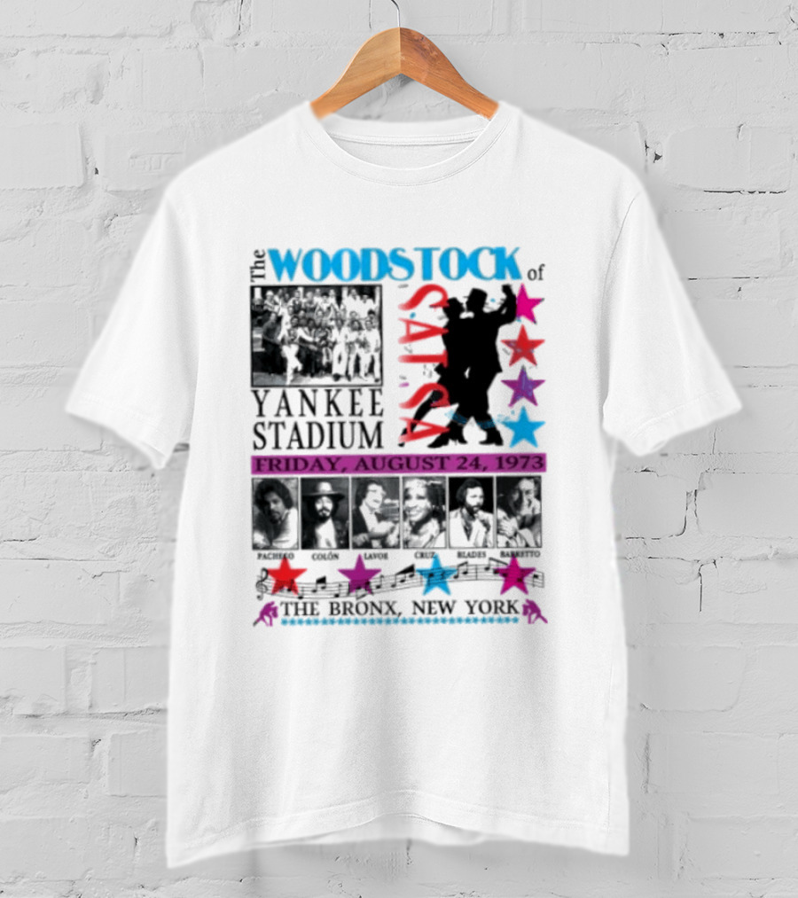 Woodstock Of Salsa Yankee Stadium August 24 1973 Pacheco Colón Lavoe Cruz Blades Barretto Bronx New York T-Shirt