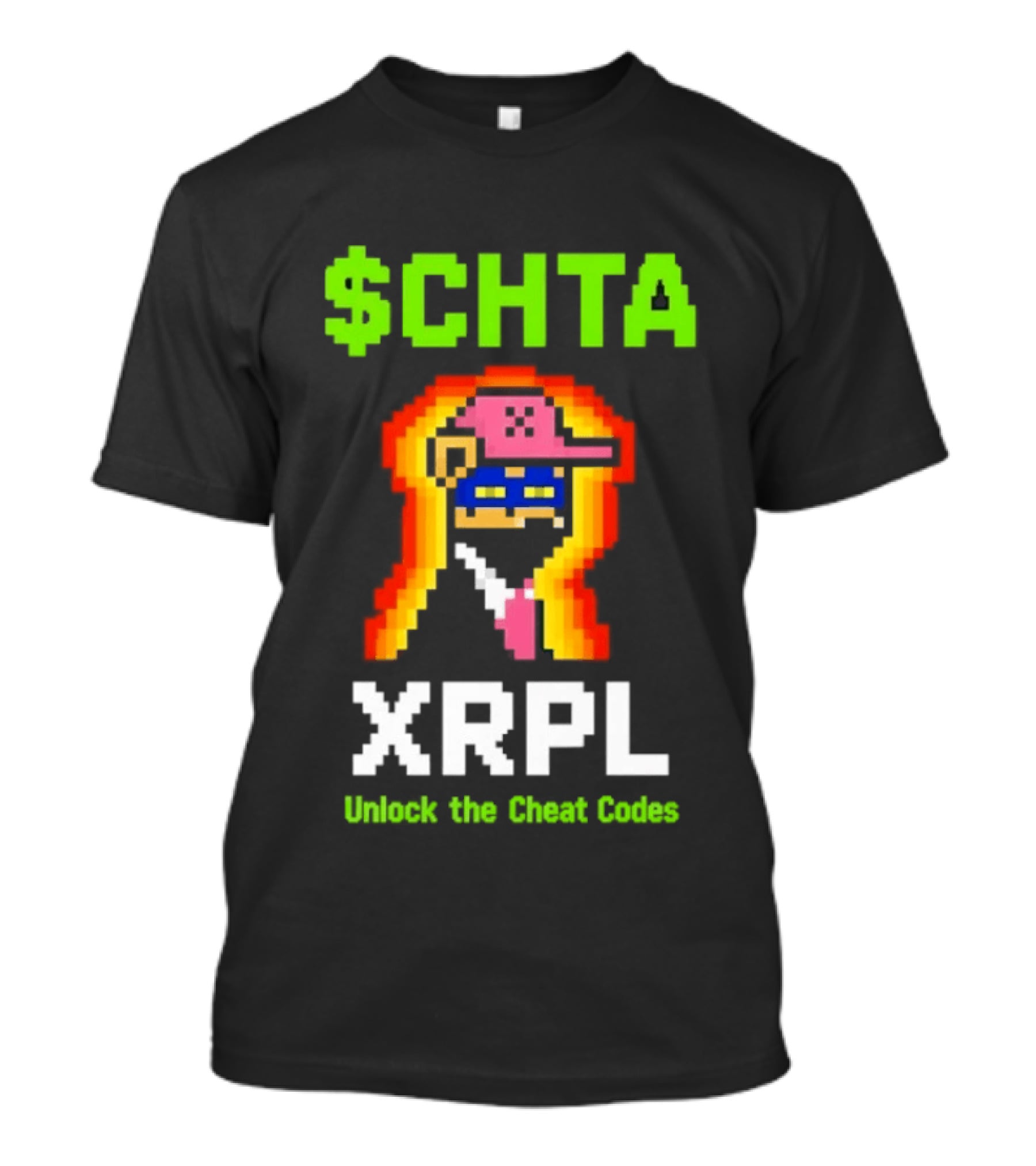 $CHTA XRPL Unlock The Cheat Codes Pixel Art Gamer Crypto T-Shirt