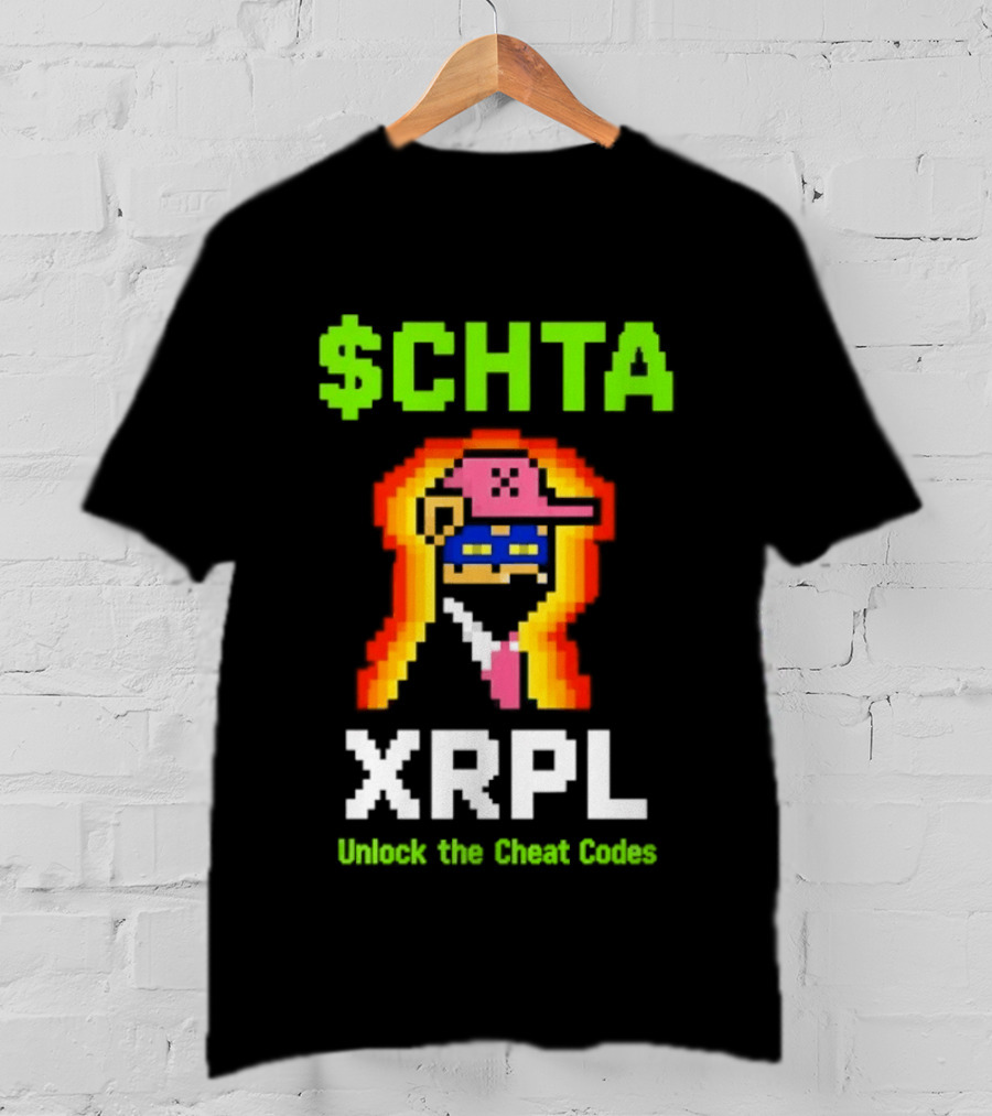$CHTA XRPL Unlock The Cheat Codes Pixel Art Gamer Crypto T-Shirt
