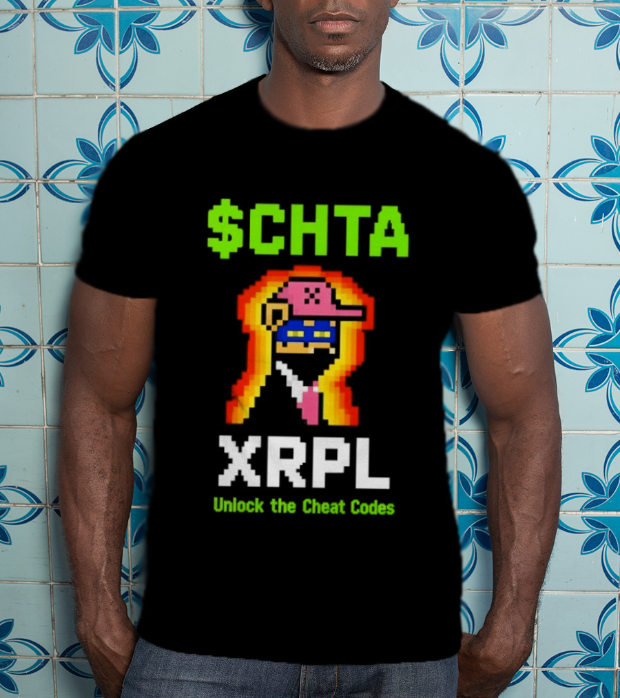 $CHTA XRPL Unlock The Cheat Codes Pixel Art Gamer Crypto T-Shirt