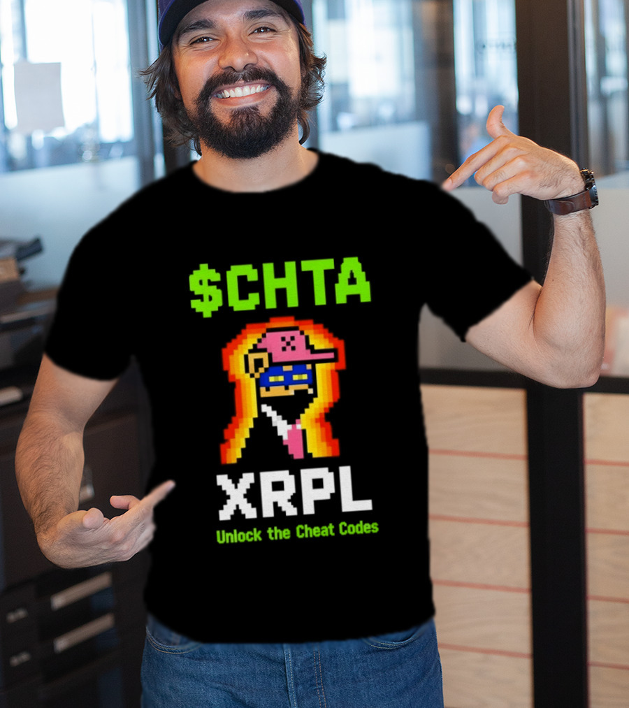$CHTA XRPL Unlock The Cheat Codes Pixel Art Gamer Crypto T-Shirt