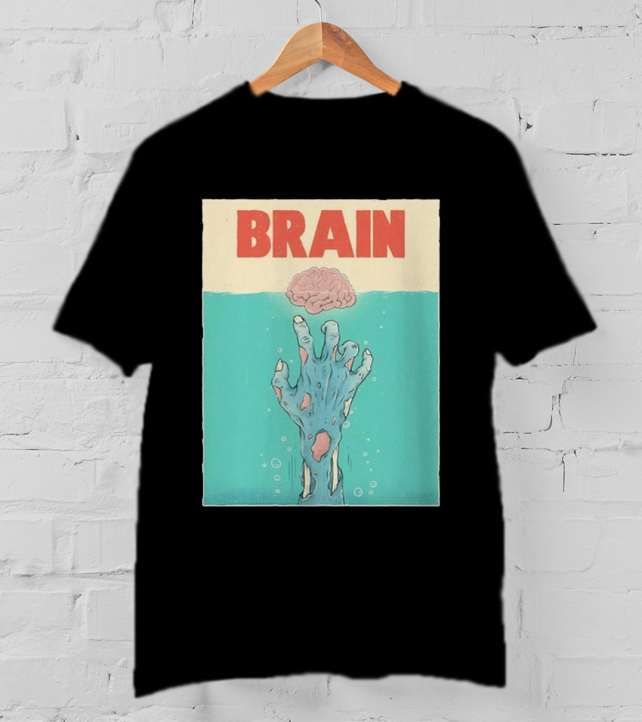 Brain Zombie Hand Horror Undead Creepy T-Shirt