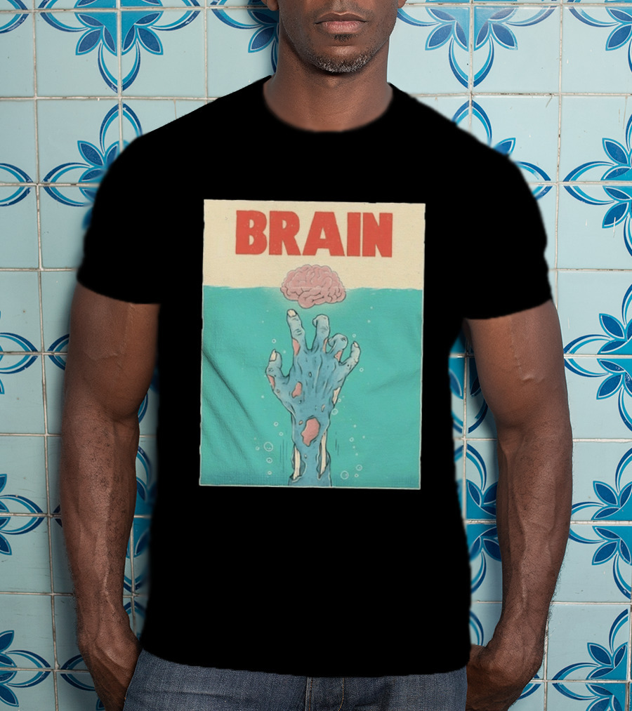 Brain Zombie Hand Horror Undead Creepy T-Shirt