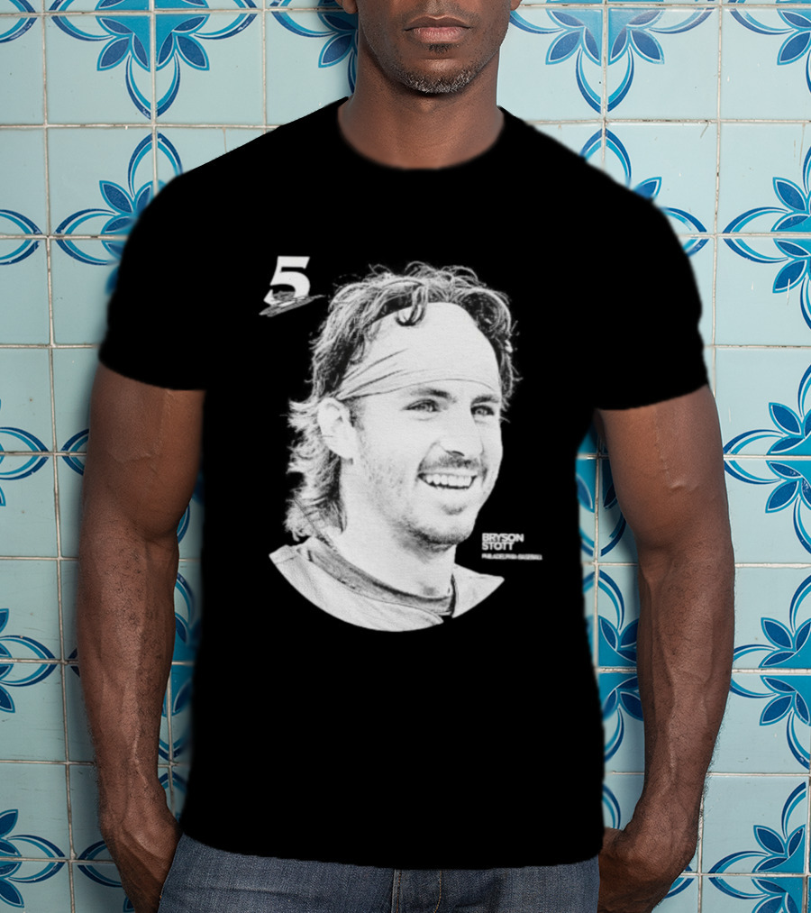Philadelphia Baseball Bryson Stott 5 Halftone T-Shirt
