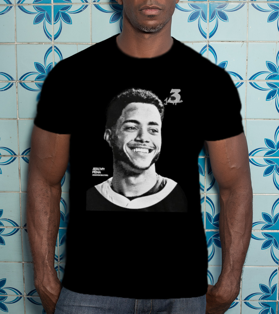 Jeremy Pena Houston Baseball No 3 Halftone T-Shirt