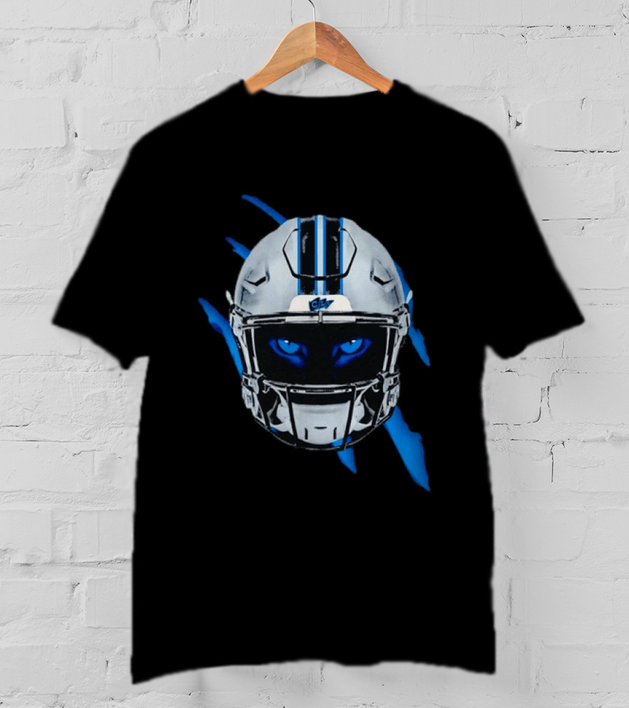 Carolina Panthers CLT Blue Eyes Helmet Football T-Shirt