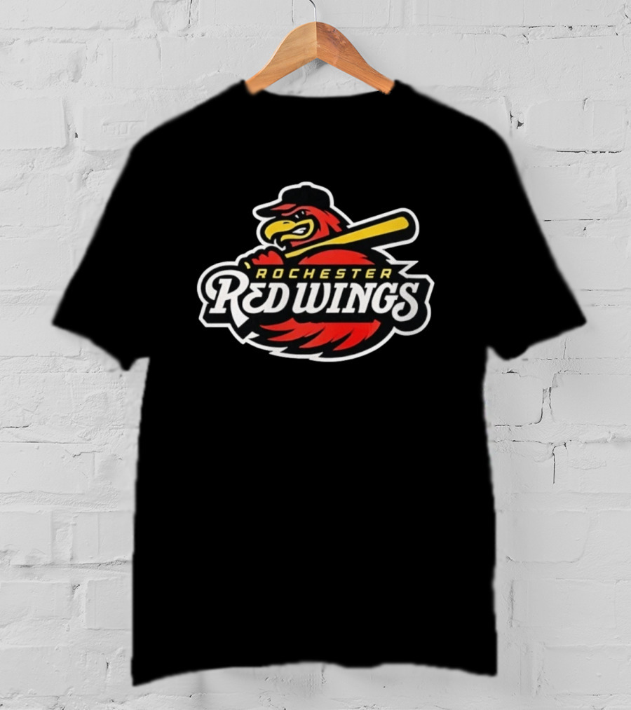 Rochester Red Wings Baseball Team Batting Bird T-Shirt