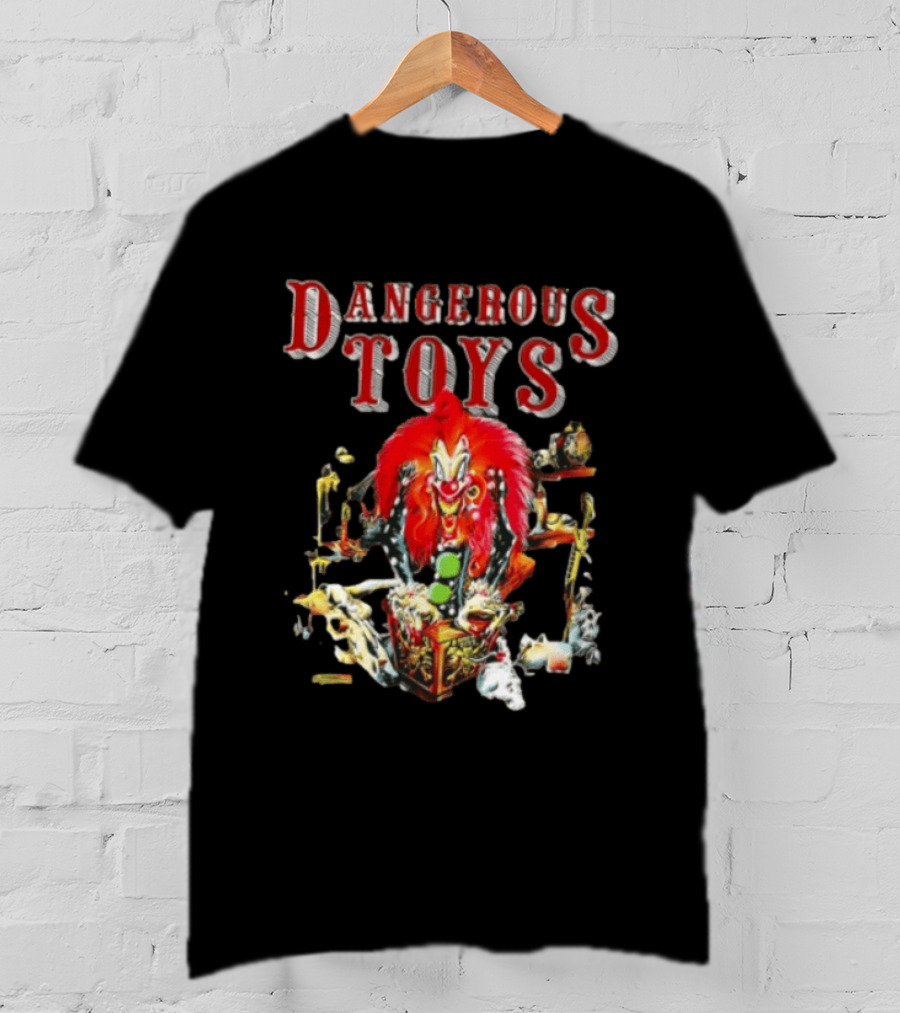 Dangerous Toys Scary Clown Red Hair Jack In The Box T-Shirt