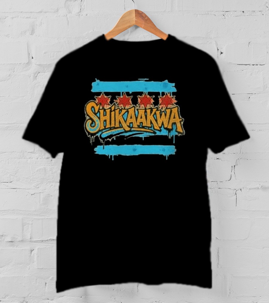 Shikaakwa Chicago Flag Urban Street T-Shirt