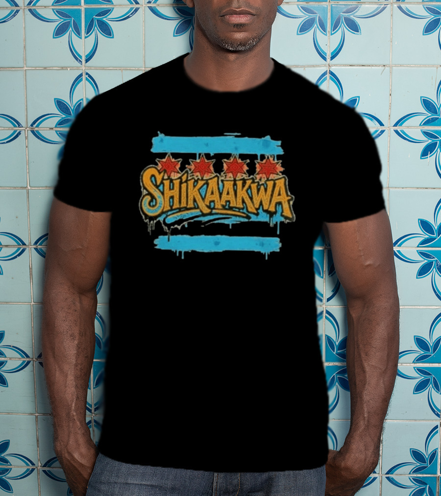 Shikaakwa Chicago Flag Urban Street T-Shirt