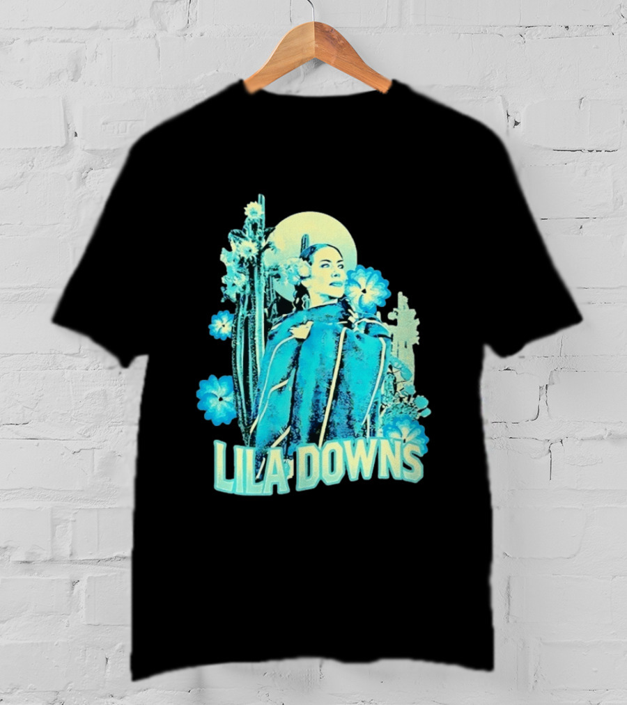 Lila Downs Mexican Cactus Floral T-Shirt