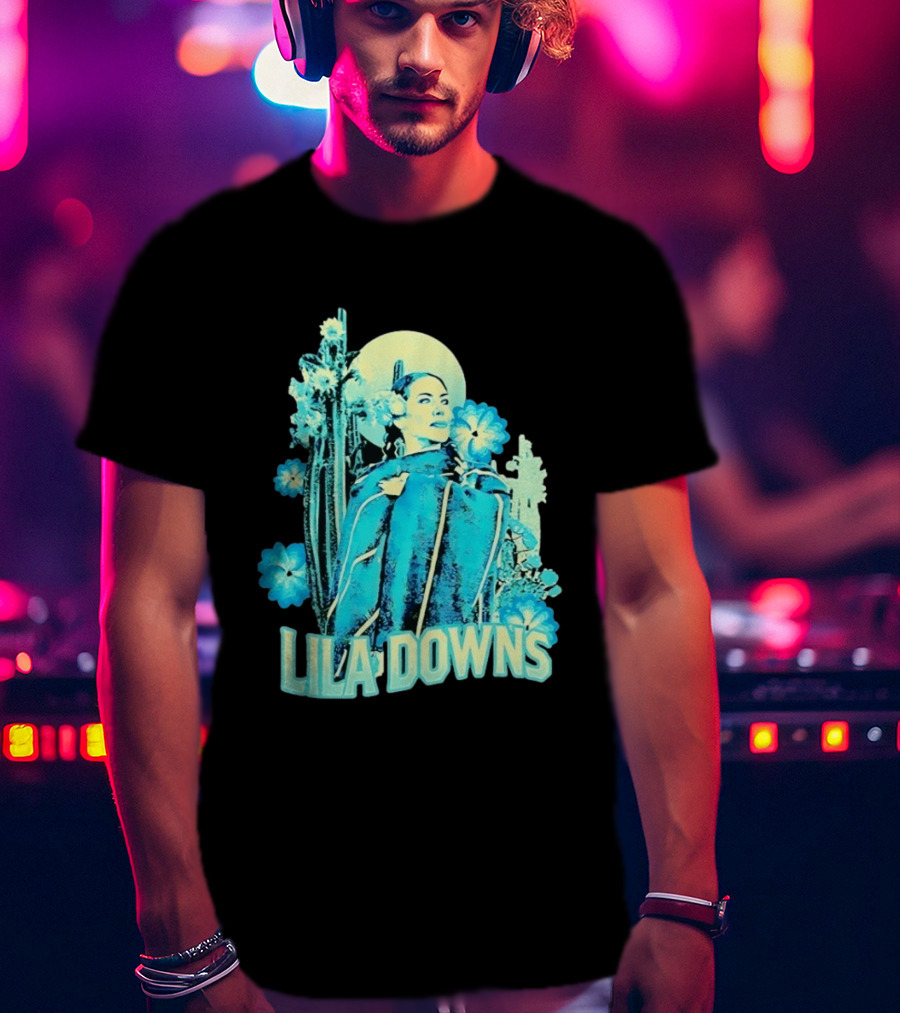 Lila Downs Mexican Cactus Floral T-Shirt