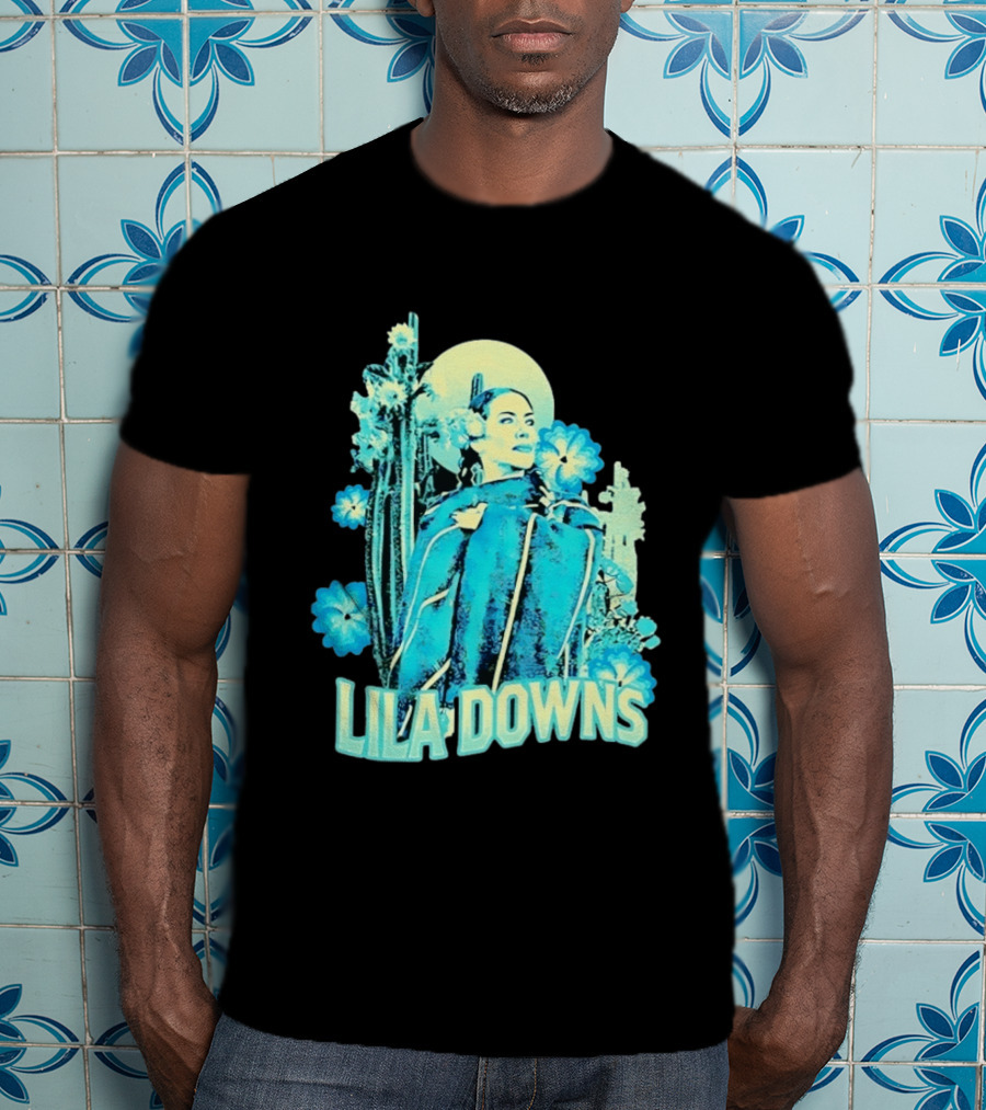 Lila Downs Mexican Cactus Floral T-Shirt