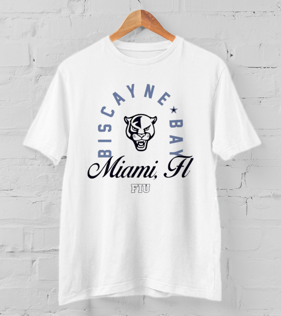 Biscayne Bay Miami FL FIU Panthers Logo Florida International University T-Shirt