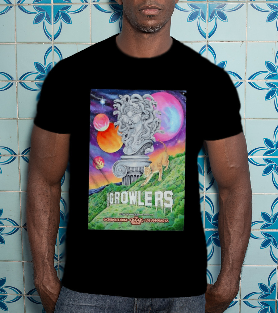 Los Growlers Final Performance Greek Theatre Los Angeles October 3 2024 Statue And Lion T-Shirt