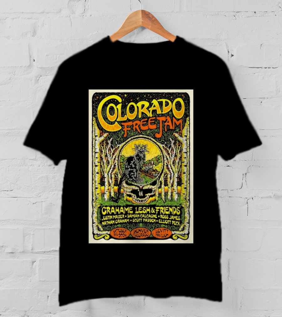 Colorado Free Jam Grahame Lesh & Friends October 3 2026 Levitt Pavilion Denver CO T-Shirt