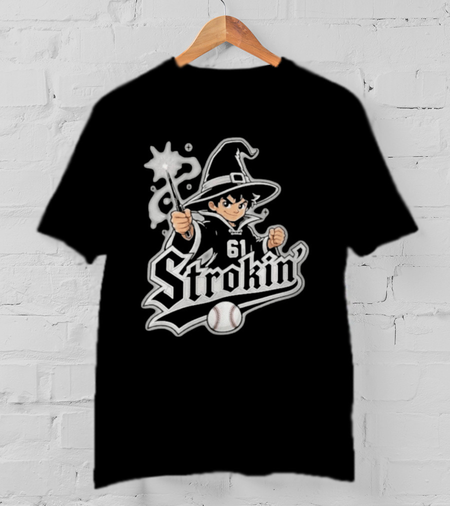 Mike Vasil Wizard Strokin' 61 South Side Chicago White Sox T-Shirt
