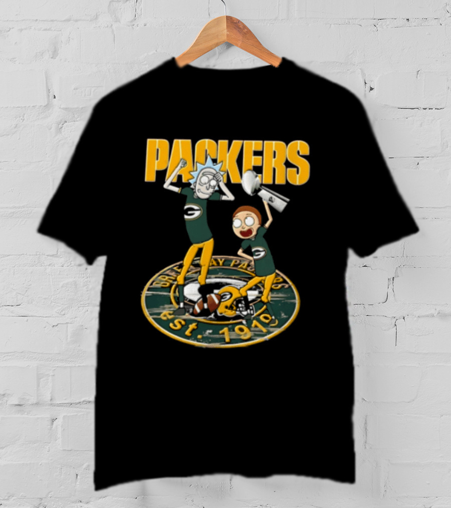 Green Bay Packers Rick Sanchez Morty Smith Est 1919 Packers T-Shirt