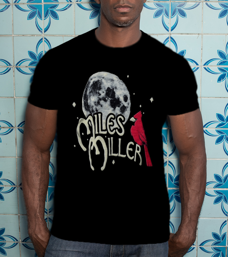 Miles Miller Cardinal Bird Moon Stars T-Shirt