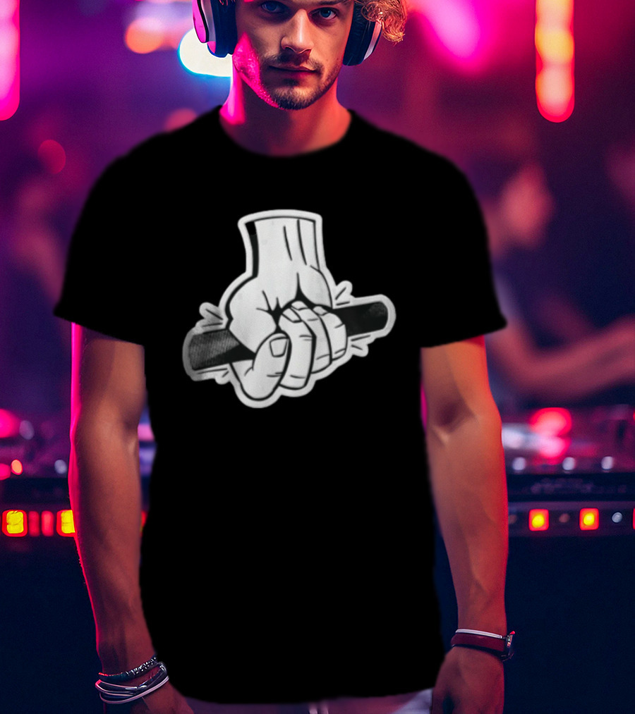 Hand Holding Black Bar T-Shirt