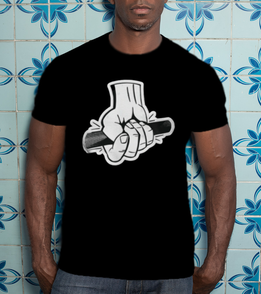 Hand Holding Black Bar T-Shirt