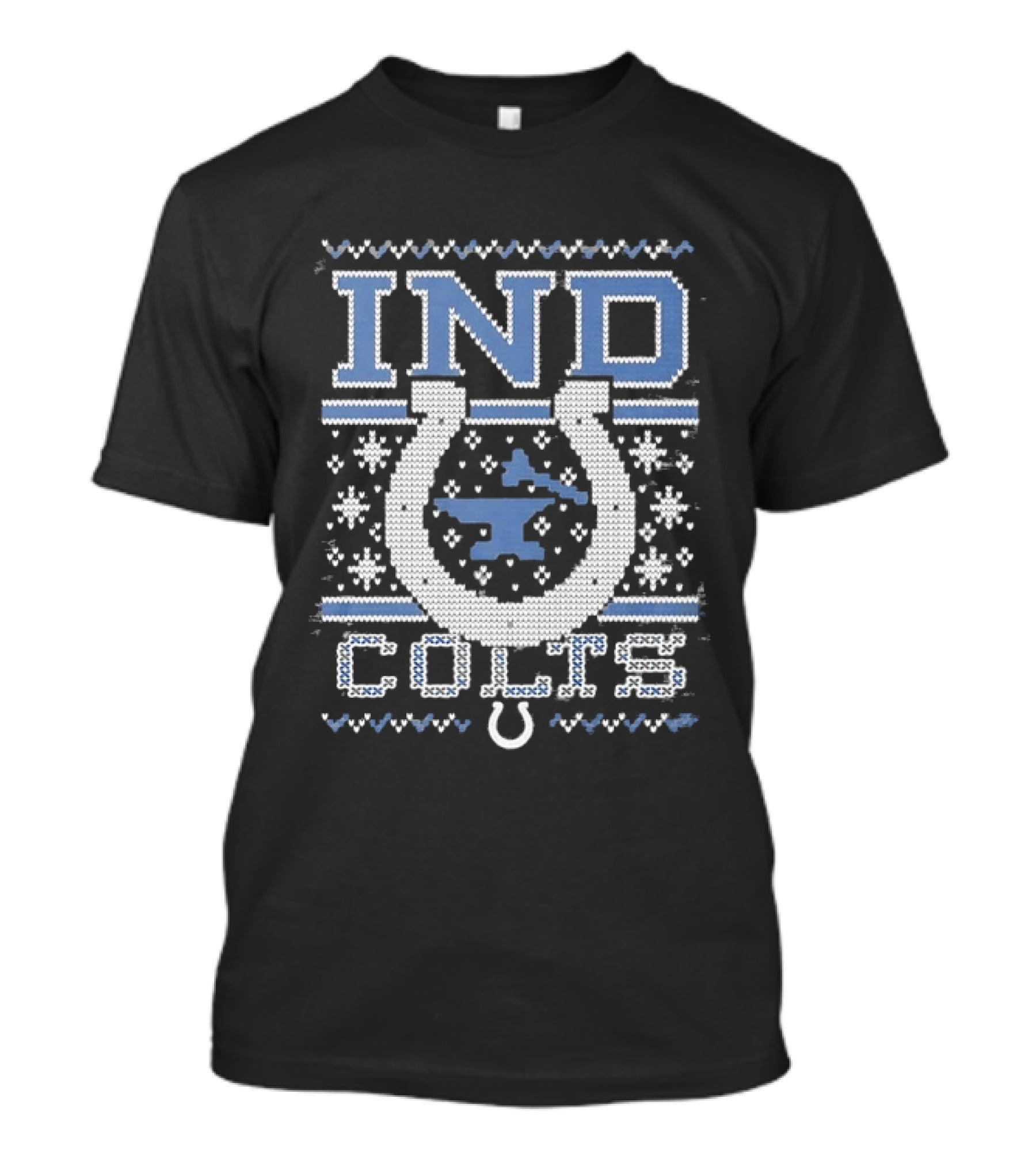 IND Indianapolis Colts Ugly Christmas Sweater Holiday Team Spirit T-Shirt