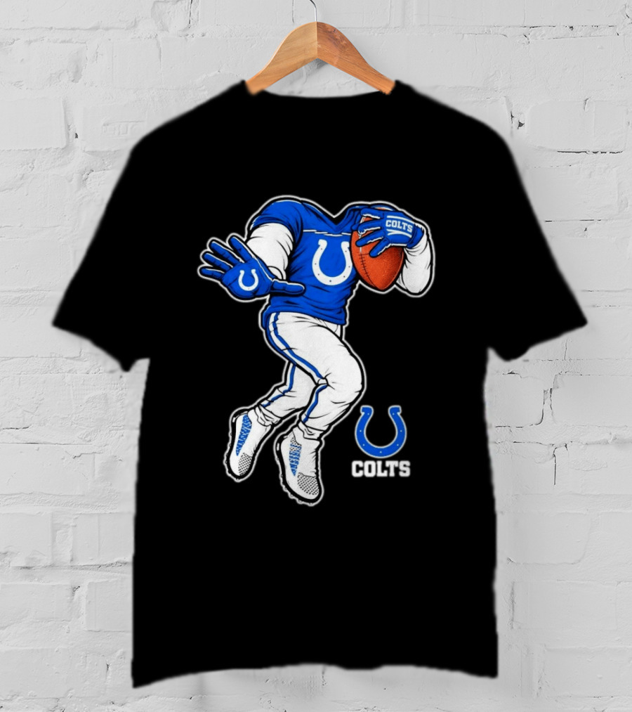 Indianapolis Colts Toddler Yard Rush II Football Player Colts Horseshoe T-Shirt