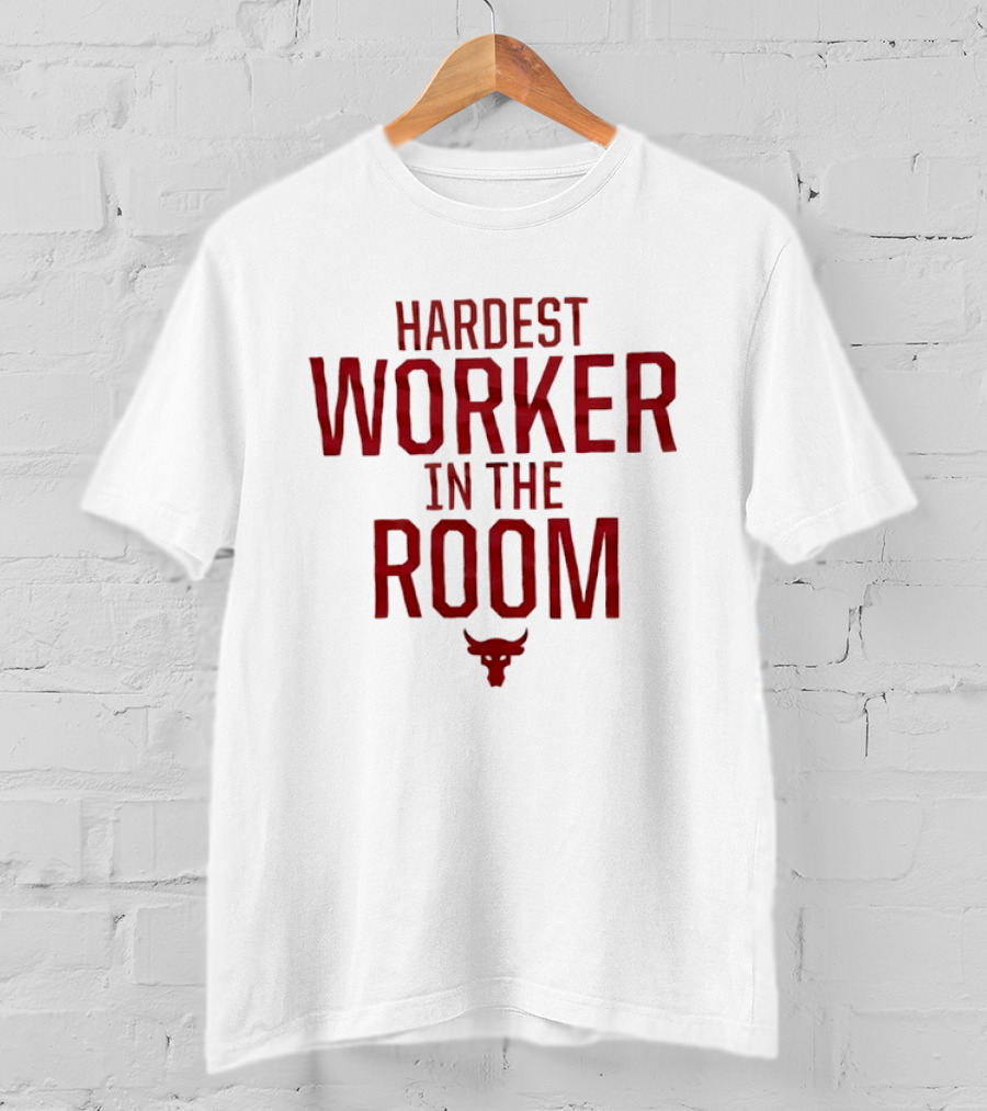 Hardest Worker In The Room Bull Icon Dwayne The Rock Johnson T-Shirt